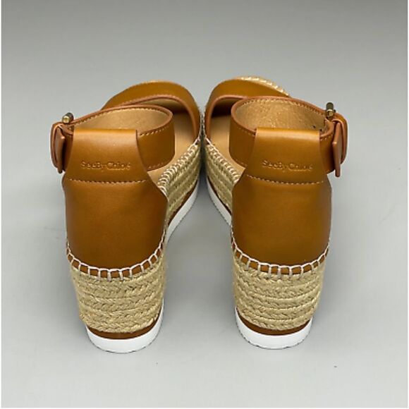 NWT See by Chloé Women's Glynn Platform Wedge Espadrille Sandals size 42 - Picture 2 of 3